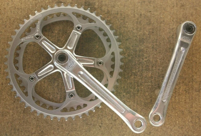 Shimano 600EX Arabesque #FC-6200 crankset with drilled Dura