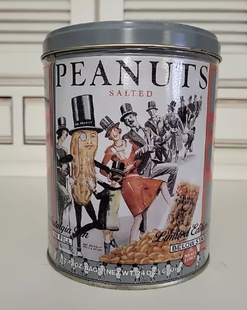 VTG MR PEANUT PLANTERS  Limited Edition Collectible Tin Can 1989🥜