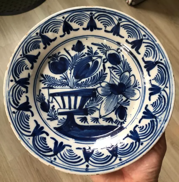 Belle Assiette faïence DELFT Vron Nord XVIII XIXème