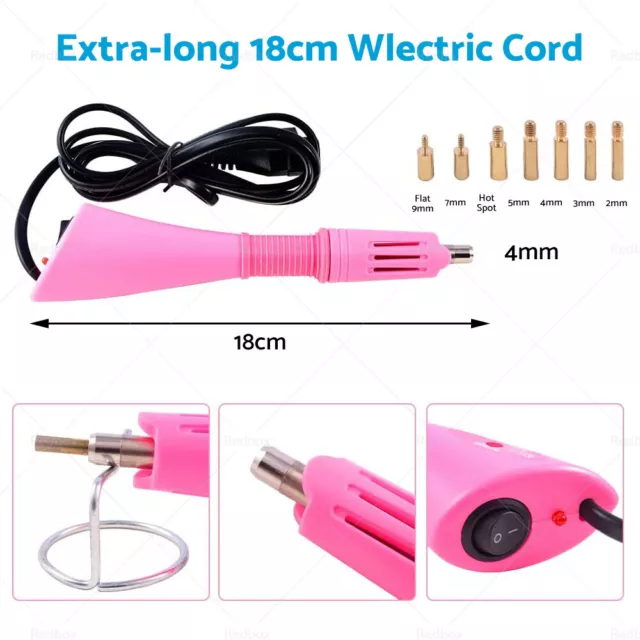 Applicator Wand Heat Gun for Hot fix Hotfix Rhinestone Crystal Tool AU plug