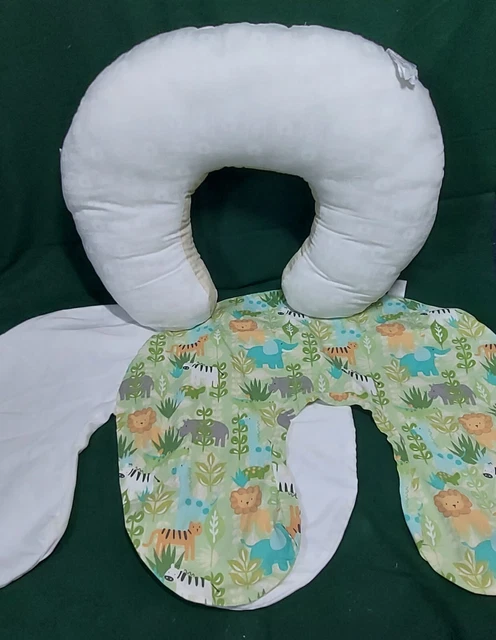 Boppy Baby Breast Feeding Nursing Pillow With 2 Zip On Covers