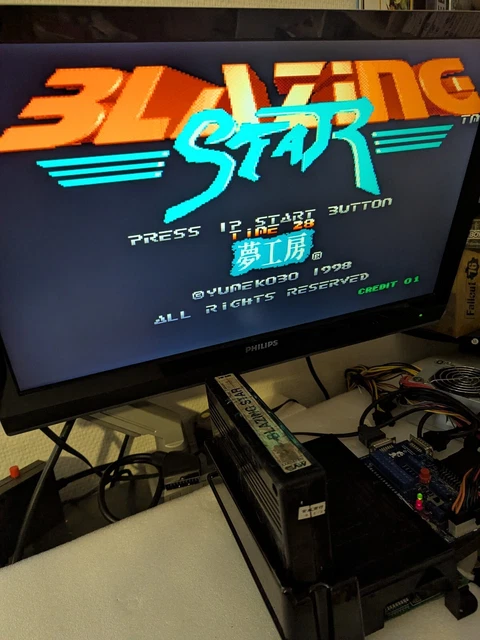 Used Blazing Star Arcade Game MVS Cartridge SNK NEOGEO Yume Koubou Shooting