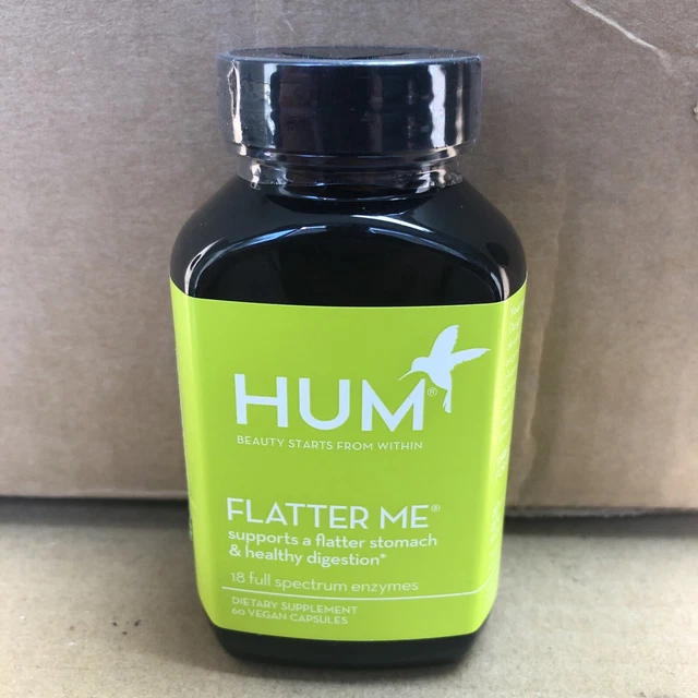 HUM FLATTER ME Digestive Enzymes for Bloating Relief Women 60 Vegan Cap. 6/24. 9