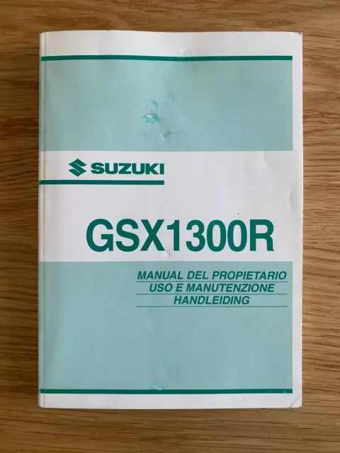 Manuale di istruzioni uso e manutenzione moto Suzuki GSX1300R Hayabusa 1999-2007