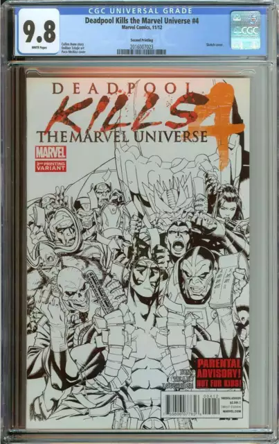 Deadpool Kills The Marvel Universe #4 Cgc 9.8 White Pages