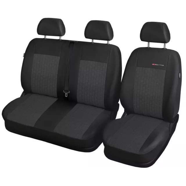 Apto para Peugeot Partner Bus 1+2 Frontal Funda de Asiento Funda Coche P1