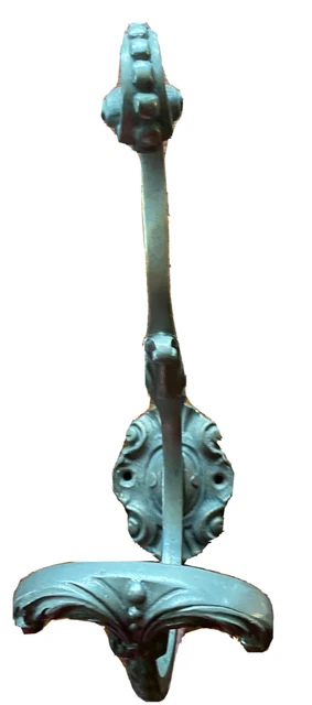 9" Vintage Ornate  Metal Wall Mount Hat Coat Hook