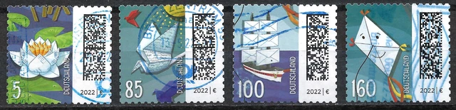 Bund / BRD 2021/22  Mi 3651 3652  3653 3654 alle sk  Welt der Briefe gestempelt