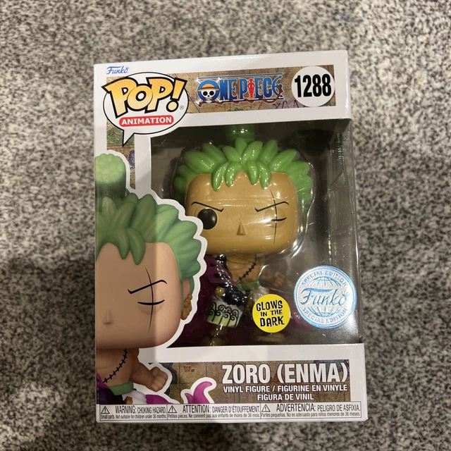 ONE PIECE - POP Animation N° 1288 - Zoro avec Enma (GW) : : Bobble Head POP Funko One Piece