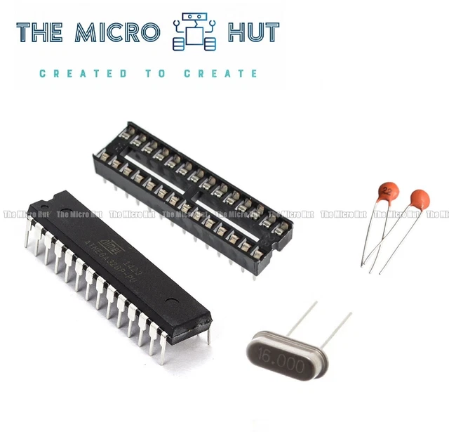 ATMEGA328P WITH ARDUINO UNO Bootloader incl. 16MHz Crystal & Capacitor ...
