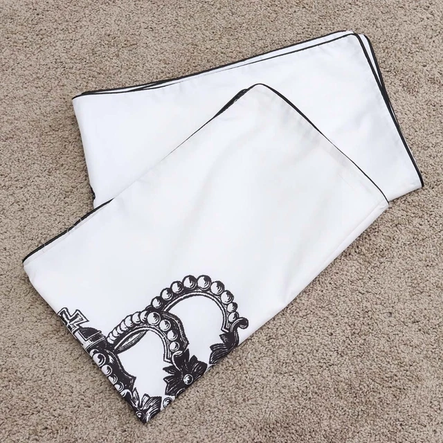 2 Pcs Son et le sien correspondant Couple taies d'oreiller Couronne Reine Roi