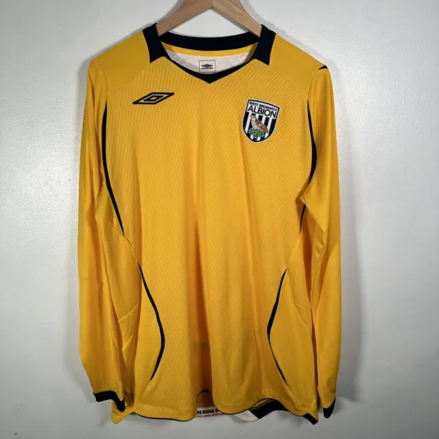 West Bromwich Brom Albion 2008-2009 Away Football Shirt Size L long sleeve