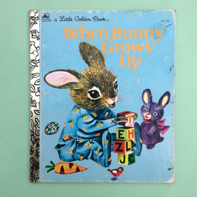 c1990 LITTLE GOLDEN BOOK "WHEN BUNNY GROWS UP", BY PATSY & RICHARD SCARRY