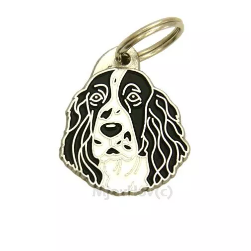 Dog name ID Tag,  Springer spaniel, Personalized, Engraved, Handmade, Charm