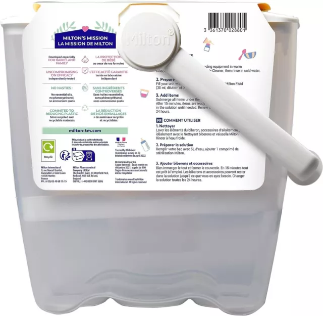 Milton Cold Water Steriliser (White) 2