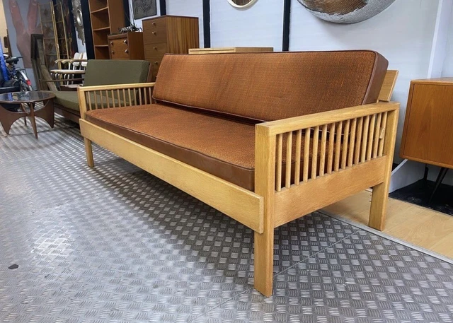 UK DELIVERY American mid century Beechwood daybed sofa bed, Danish Chair Table