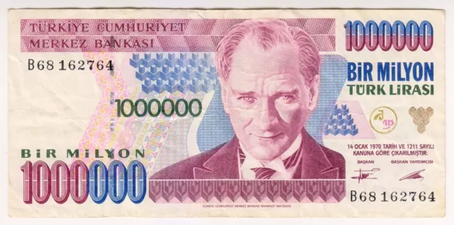 1970 Türkei 1 Million Lirasi 162764 Papiergeld Banknoten Währung