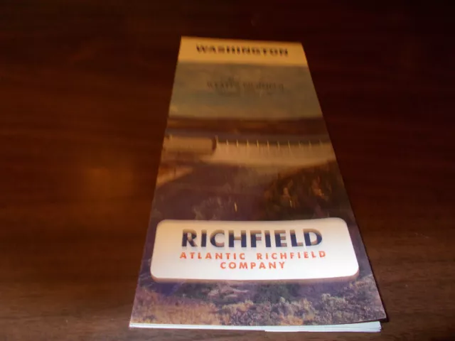 1966 Richfield Washington Vintage Road Map