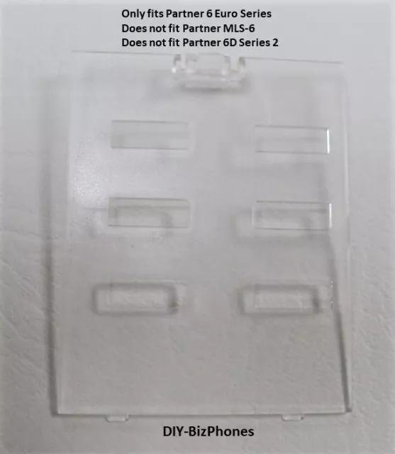 Plastic Label Overlay Avaya Partner-6 Series-1 Phone Euro Desi Cover Lucent AT&T