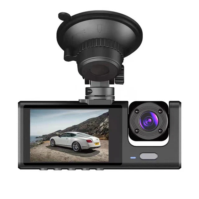 Car 3 Lens Dash Cam Front and Rear with Inside Video Recorder Camera G-sensor