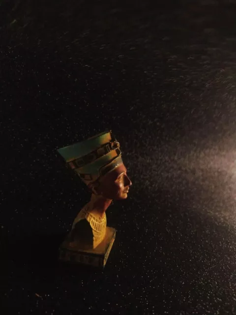 UNIQUE ANCIENT EGYPTIAN Statue Queen Nefertiti Headed bust Luxury painting