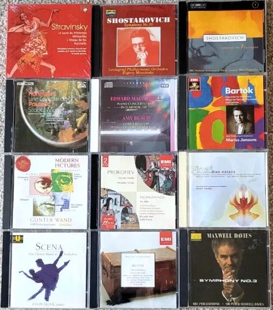 Classical 20th Century Music CDs X 12 (13 Discs) Job Lot Bundle