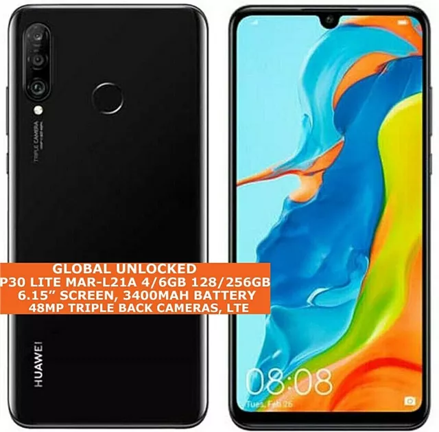 Huawei P30 Lite Mar-L21a 4gb/6gb 128gb Dual SIM 6.15 " Android 10 4g LTE