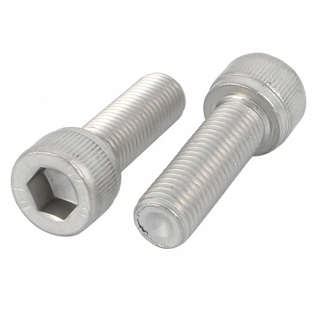 M10x30mm 1.25mm Pitch 304 Stainless Steel Hex Socket Head Cap Screws Bolts 2pcs