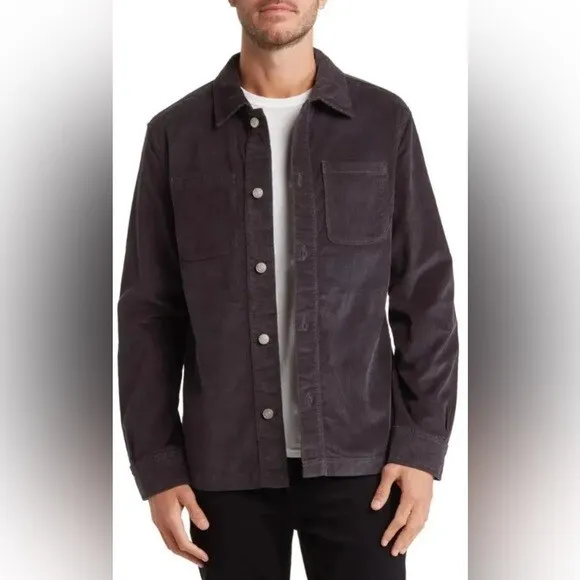 Slate & Stone Workwear Corduroy Shirt Jacket Medium , GRAPHITE