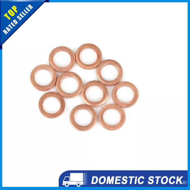 Rose Gold Kupfer Unterlegscheibe Flachdichtung Ring Spacer Car Pack von 10