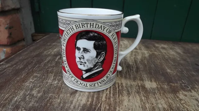 1988 40th Birthday of the Prince of Wales Caverswall China mug