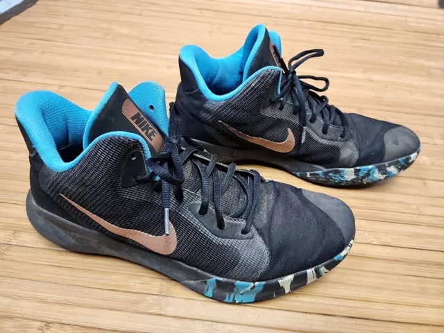 Nike air precision iii deals black metallic gold blue