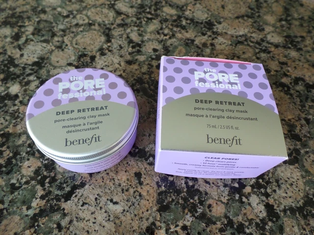 Benefit The Porefessional Deep Retreat Pore-Clearing Clay Mask 75ml - New Sealed