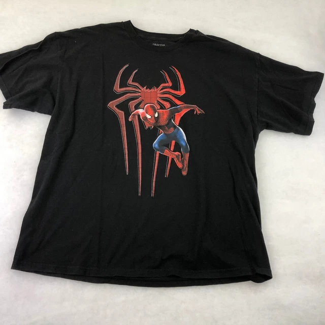 Amazing Spider-Man 2 Marvel 2014 Movie Black Graphic T Shirt Mens Size XXL 2XL