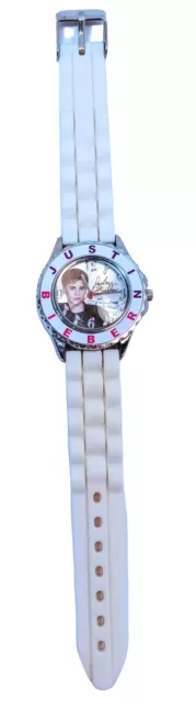 Orologio Analogico Accutime Justin Bieber al quarzo (JB-1222) Bianco con Cinturino in Silicone *LEGGERE