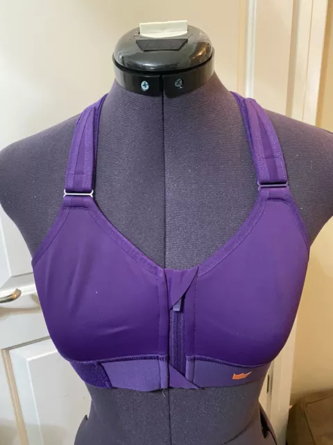 SHEFIT Ultimate Sports Purple Bra Adjustable High Impact Front Zip