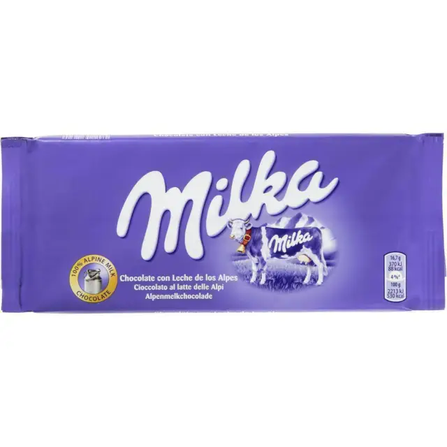 Milka Milk Chocolate Alpine Block 100g