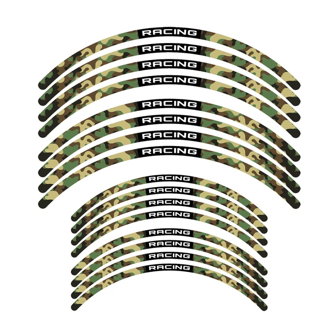 F02B 21" 18" Wheel Rim Tape Decal Sticker For Kawasaki KLX 250 H T 2006-2014 13