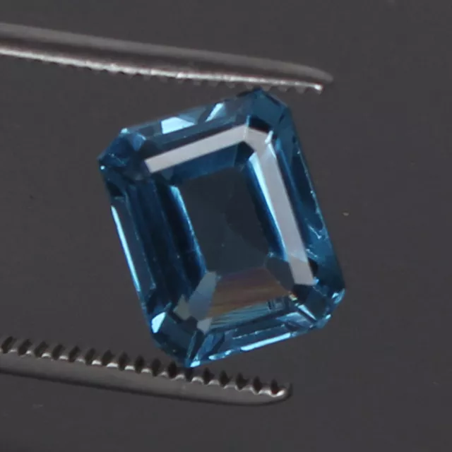 8.40 CT Attrayant Naturel Topaze Bleu Suisse Octogone Coupe Libre Gemme Certifié