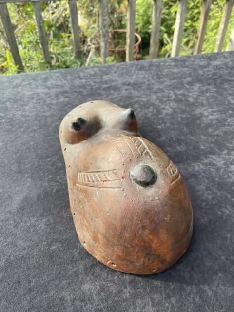 Tribal African Art Makonde Pregnant Belly Mask Antique Estate Find Tribal