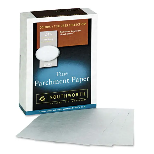 Parchment Specialty Paper Gray 24 lb. 8 1/2 x 11 500/Box 974C