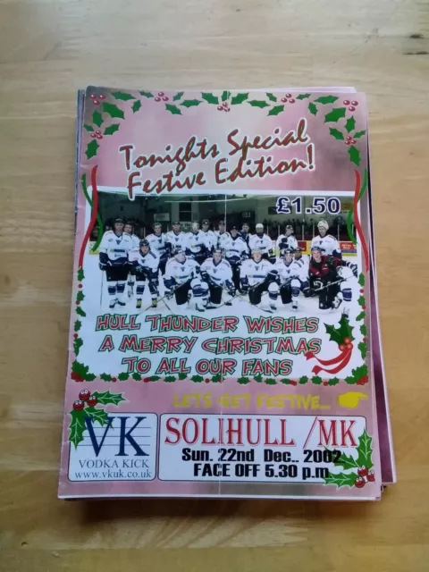 2002/2003 Hull Thunder V Solihull / Mk - Ice Hockey 22/12