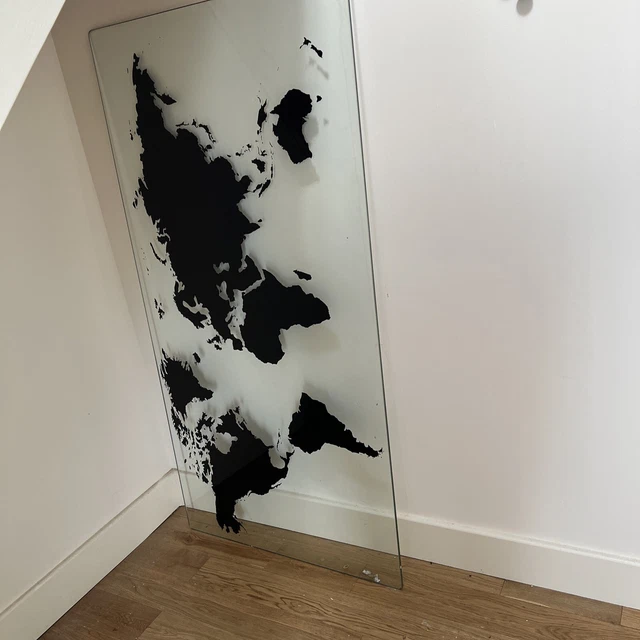 IKEA GLASS WORLD Map Desk Table Top For Home Office £9.99 PicClick UK
