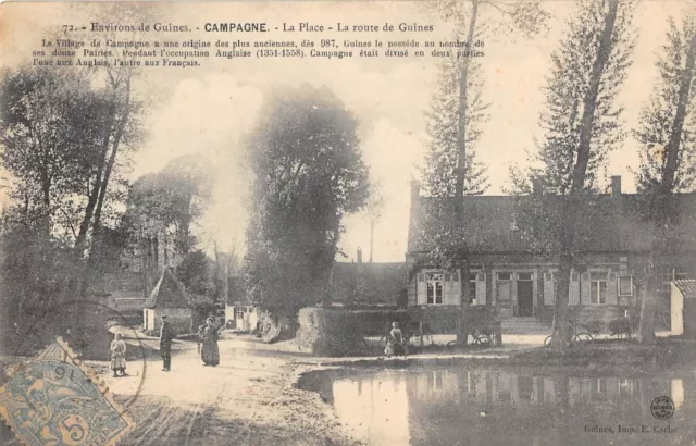 Cpa 62 Campaign La Place Guines Road