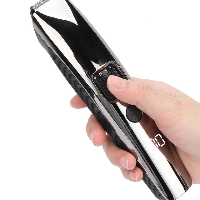 (Silver)Rechargeable Electric Hair Clipper Salon Household Hair Trimmer Cut HEE