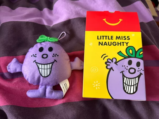 LITTLE MISS NAUGHTY 2024 MCDONALDS HAPPY MEAL PLUSH SOFT TOY (yellow Box)