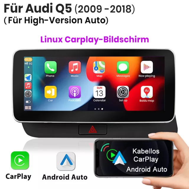 Junsun Linux Autoradio SWC CARPLAY Bluetooth 5.1 GPS Navi für Audi Q5 2009-2016