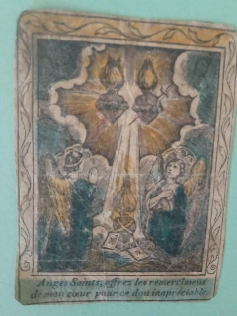 Santino Antico Cuore Di Gesu  Canivet Pieuse Holycard