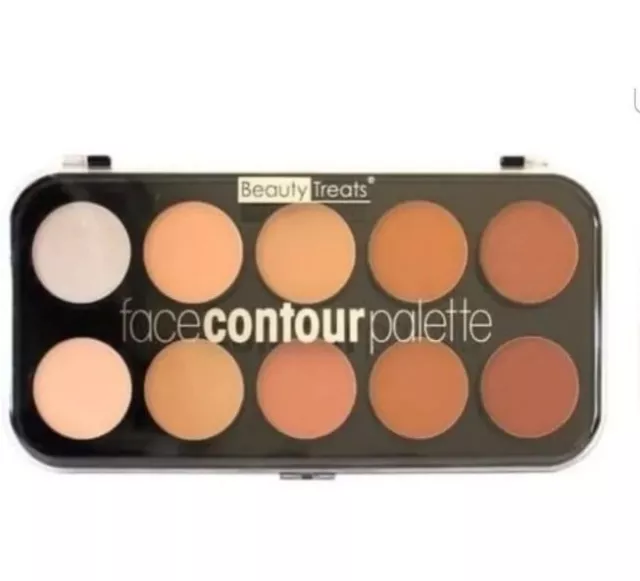 Beauty Treats Face Contour Palette 10 Shades Paleta De Contorno 10 Colores