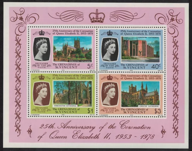 SALE St. Vincent Gren Coronation British Cathedrals MS 1978 MNH SG#MS134